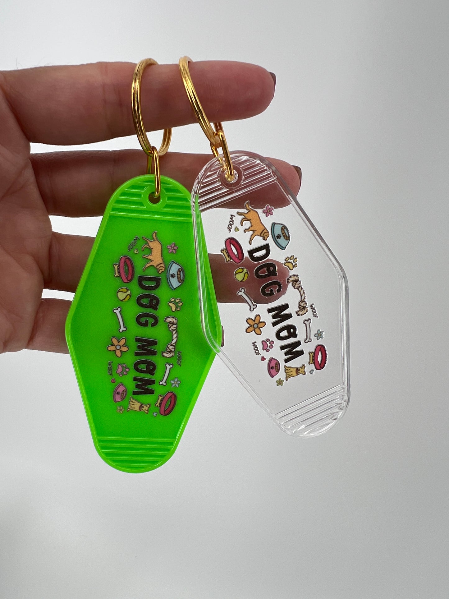 Dog and Cat Mom Motel Keychain Collection